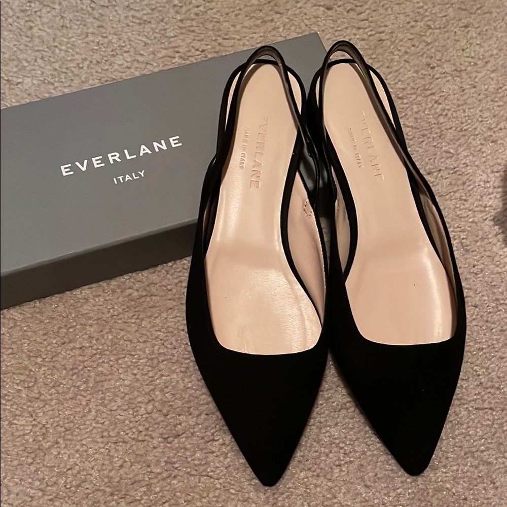 Everlane Women's Black Slingback Flats
